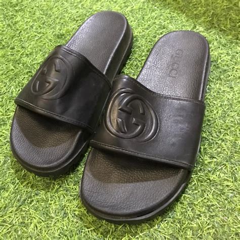 gucci black slides men|gucci slides men price.